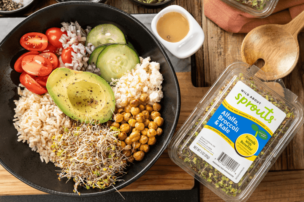 Broccoli Sprout and Chickpea Buddha Bowl